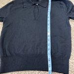 J.Crew Black Short Sleeve Polo Shirt Keyhole Button Knit Womens XS minimalist Photo 11
