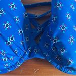 Aerie  Peacock Capri Blue Bikini Swim Underwire Push Up Top 36D Padded Corset Tie Photo 1