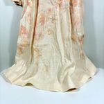 Zimmermann  Crush Buttoned Belted Linen Midi Dress Ciara Floral US 8 NWT Photo 9