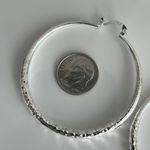 Urban Outfitters 925 etched hoops Photo 3