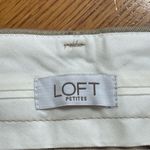 Loft High waisted wide straight leg trousers pants belt loops beige tan Sz 14 P Photo 4