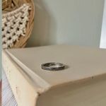 Chain Cable Rope Inlay Ring Vintage “Torvi” Silver Inset Grunge Goth Masculine Jewelry Photo 3