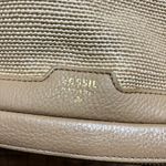 Fossil  Preston Woven Straw and Leather Shopper Shoulder Bag Photo 8