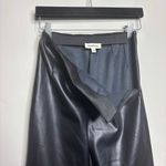 Pink Ripple Faux Leather Elastic Waist Side Zipper Women's Size Small Black Photo 5