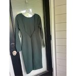 NWT Lulus Olive Green Open Back Long Sleeve Round Neck Dress Size L Party Knee L Size L Photo 12