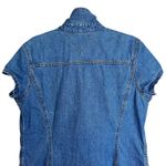 Tommy Hilfiger Vintage  Y2K Denim Mini Dress Pearl Button Front Western Size 14 Photo 8
