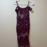 AX Paris Womens New  Off The Shoulder Floral Warp Dress Wine Photo 7