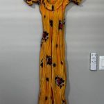 Free People BALI Santa Cruz Ruffle Dress Golden Sands Yellow Maxi Dress Size XS Photo 4