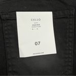 Cello  High Rise Super Flare denim jeans black wash distressed knees size 7 NWT Photo 5