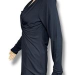 CAbi Womens Blouse Shirt Top Draped V Neck Twisted Bodice Long Sleeve Black Med Photo 3