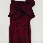 Soiéblu Soieblu burgundy bow front Lace Dress  Photo 1