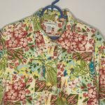 Coldwater Creek  Jacket Button Cotton Floral Patchwork Pink Green Size X-Large Photo 1