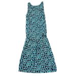Banana Republic  Sleeveless Drape Front Dress Womens Medium Geometric Print Midi Photo 2