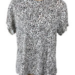 Sanctuary T-Shirt Top Size L Large Animal Print Black Brown Pink Short Sleeve Photo 0