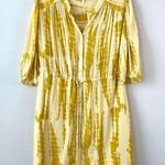 Ba&sh  Kenya Drawstring Waist Dress Ocre Yellow Metallic 4 Photo 2