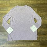 J.Crew Relaxed V-Neck Wool Blend Sweater Shirt Cuffs Lilac Purple Womens Small Photo 9