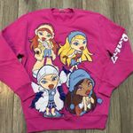 Bratz Crewneck Sweatshirt Pullover Y2K Winter Dolls Graphic Pink MD Size M Photo 1
