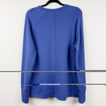 Athleta Womens Size Small Blue Long Sleeve Sweatshirt Thumbholes Split Hem Soft Photo 7