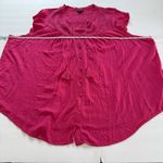 Torrid  Pink Rayon‎ Slub Crochet Tie Front Flutter Sleeve Top Size 6X Photo 9