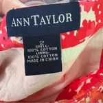 Ann Taylor Midi Skirt Lined Fit & Flare Size 2 100% Cotton Summer Color Fun Photo 2