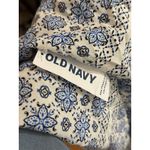 Old Navy  white-blue print dress long sleeve boho built-in slip XL Tall New Photo 6