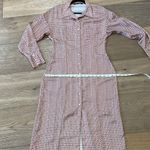 ZARA  Floral Print Silky Texture Long Sleeve Button Front Shirt Maxi Dress Sz XS Photo 15