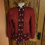Vtg South Cotton Hand Loomed Cardigan Sweater Size M Photo 2