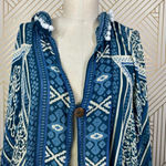 Raga  Pom Trim Hooded Poncho Kimono‎ Blue Photo 1