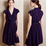 Maeve Anthropologie Noronha Purple Cap Sleeve Wrap Dress Size Small Photo 1