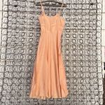 Vintage 60s peach sateen slip dress XS? Orange Photo 1