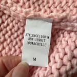 Tullabee‎ Pink Chunky Knit Cardigan Sweater Hearts Novelty Love Girlcore Size M Photo 7