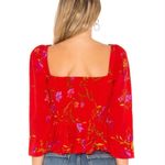 Lovers + Friends Smocked Faye Floral Puff Sleeve Top Photo 2