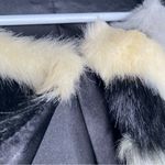 Cliche Faux Fur Black Sleeve Sweater Jacket size XL Gray Cream size XL Photo 8