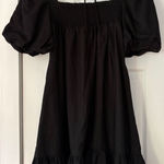 Krisa  Black‎ Puff Sleeve Linen Dress Size XS Photo 0
