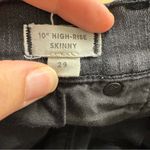 Madewell  Black 10in High Rise Skinny Jeans Womens 29 Raw Hem Casual Stretch Photo 9