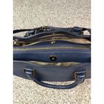 Michael Kors Haley Large Navy Blue Leather Satchel Handbag Women's Bag Photo 10