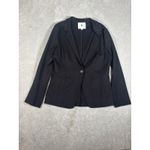 Betabrand Classic Blazer Jacket Black Ponte Stretch Knit Women's Size Large Photo 2
