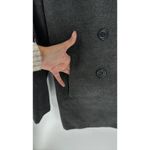 Calvin Klein  Wool Blend Pea Coat Double Breasted charcoal black sz 16 classic Photo 3