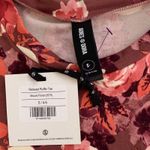 Agnes & Dora  Top Mauve Floral Peplum Relaxed Ruffle Short Sleeve Shirt Small NEW Photo 6