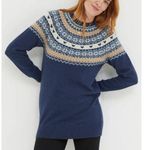 Fat Face Blue Fair Isle Sweater S Photo 0