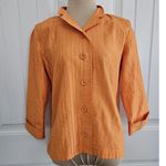  Women's Mandarin Collar Lightweight Blazer Chicos 0 US 4 Tangerine Photo 0