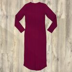 Terez NWT  Long Sleeve Ribbed Bodycon High Neck Midi Dress Raspberry Pink Size S Photo 4