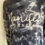 Manifest that $hit tie dye sweatshirt!!! I made this shirt.Easy fit sweatshirt! Blue Size XL Photo 3