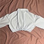 ZARA  Light Blue Striped Shirt Photo 4