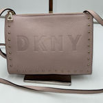 DKNY ‎ Blush Pink Leather Studded Crossbody Bag Photo 0