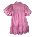 Aje womens size 4 small Pink ambience puff sleeve shirt dress oversize ruffle mi Photo 3