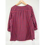 Duluth Trading Co Organic Cotton Free Range Buffalo Check Plaid 3/4 Sleeve Tunic Red Size 2X Photo 7