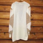 NEW Cream Angora Blend Fuzzy Cardigan Sweater Size M Photo 6