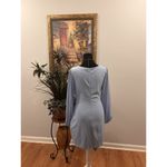 Zesica Women Dress Womens M Boho Vacation Resort Wear Long Sleeve Zip Back Blue Size M Photo 2