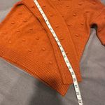 Love by Design  XS Orange Embossed 3D Polka Dot Sweater. Soft, Comfortable. Warm. Photo 4